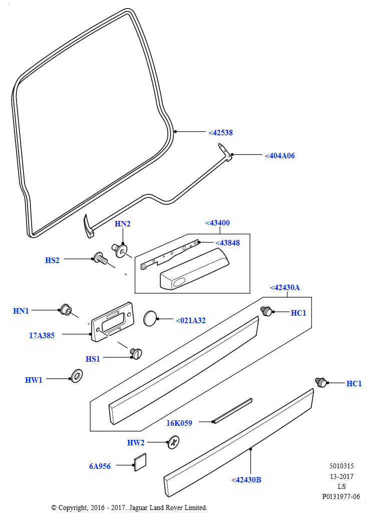 Схема - Молдинг нижней крышки багажника D3