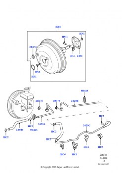 Усилитель тормозов (M62 B44 4.4 V8 бензин, M57 D30 3.0 дизель)