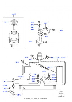 Пит.и возвр.шланги усил.рул.упр. (M62 B44 4.4 V8 бензин)