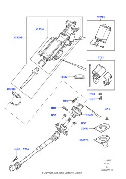 Рулевая колонка (M62 B44 4.4 V8 бензин, Без бронирования, M57 D30 3.0 дизель, Без бронирования)