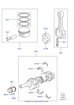 Коленчатый вал/поршни и подшипники (M62 B44 4.4 V8 бензин)