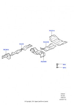 Теплозащитные экраны сист.выпуска (M57 D30 3.0 дизель)