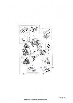 Мотор стартера - Lucas - тип M113 (2,5 л 4 цил. безнадд. L/R дизель)