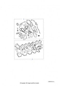 Комплекты прокладок (2.5L I4 200 TDi L/R, 5-скоростная механическая трансмиссия, Без каталитического нейтрализатора)