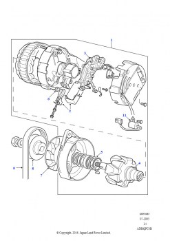 Генератор переменного тока - A127/45 ампер (3,5 л V8 сдвоенный карбюратор, L/R бензин)