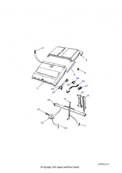 Отделка крыши (Кабина с двумя рядами сидений, HCPU, 110