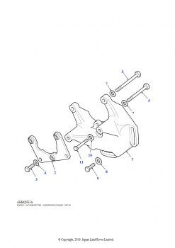 Крепления компрессора (3,5 л V8 сдвоенный карбюратор, бензин)