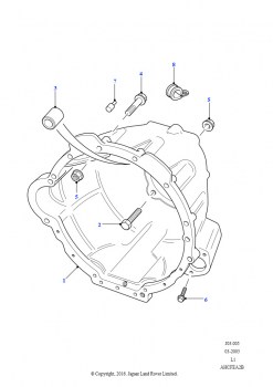 Колоколообразный кожух (4 цил. L/R, Механическая коробка передач, V8 L/R, Механическая коробка передач)