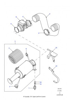 Воздушный фильтр (4,0 л V8 L/R EFI бензин, 50 LE)