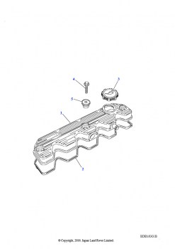 Крышка клапанных коромысел (2.5L 200 Tdi, 5-скоростная механическая трансмиссия, Без каталитического нейтрализатора)