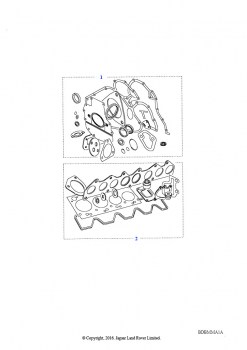 Комплекты прокладок (2.5L 200 Tdi, 5-скоростная механическая трансмиссия, Без каталитического нейтрализатора)
