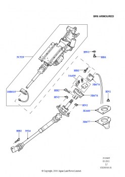 Рулевая колонка (4085 KG GVM, Бронирование уровня B6)