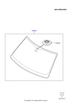 Лоб.стекло/внутр.зеркало задн.вида (Бронирование уровня B6)