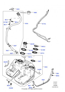 Топл. бак и сопутствующие эле. (4.4L DOHC DITC V8 Diesel)