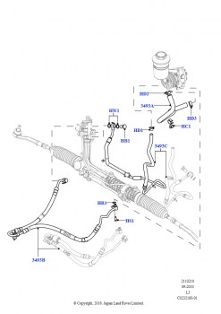 Пит.и возвр.шланги усил.рул.упр. (4.4L DOHC DITC V8 Diesel)