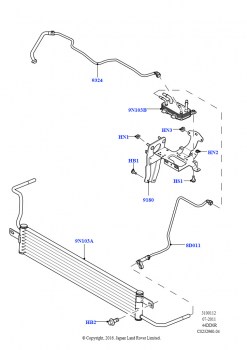 Охладитель топлива в сборе (4.4L DOHC DITC V8 Diesel)