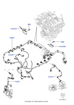 Электропр.на двигат.и перегородке (4.4L DOHC DITC V8 Diesel)