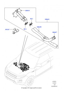 Шланги дополнительного отопителя (2.0L 16V TIVCT T/C 240PS бензиновый, Сборочный завод Хэйлвуд, С отопителем, работающим на топливе, 2.2L CR DI 16V Дизельный, Сборочный завод Хэйлв