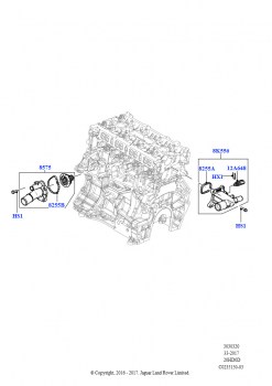 Термостат/корпус и сопут.эл-ты (2.0L 16V TIVCT T/C Gen2, бензин, Сборочный завод Хэйлвуд, 2.0L 16V TIVCT T/C 240PS бензиновый, Сборочный завод Хэйлвуд)