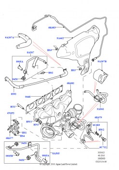 Турбокомпрессор (2.0L 16V TIVCT T/C 240PS бензиновый, Сборочный завод Хэйлвуд)