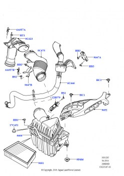 Воздушный фильтр (2.0L 16V TIVCT T/C 240PS бензиновый, Сборочный завод Хэйлвуд)