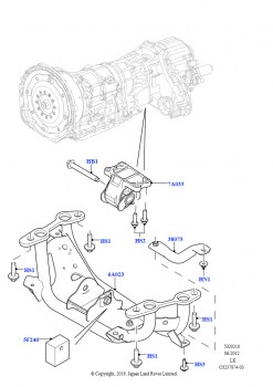 Опора коробки передач (4.4L DOHC DITC V8 Diesel, 5,0 л OHC SGDI SC V8 бензин - AJ133)