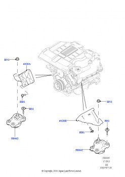 Опора двигателя (5.0L P AJ133 DOHC CDA S/C Enhanced, 5.0 бензиновый AJ133 DOHC CDA, 5,0 л OHC SGDI NA V8 бензин - AJ133, 3.0L DOHC GDI SC V6 БЕНЗИНОВЫЙ, 5,0 л OHC SGDI SC V8 бензин