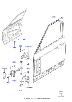 Передние двери, петли и уплотнители (Дверь и крепления)