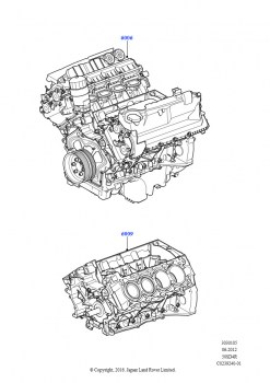 Сервисн.двиг.и неукомпл.блок цил. (5,0 л OHC SGDI NA V8 бензин - AJ133)