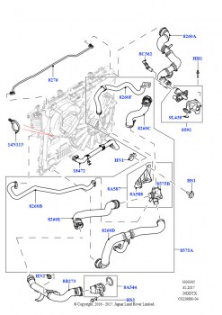 Трубопр.и шланги сист.охлажд. (Двигатель, Дизель 3,0 л 24V DOHC V6 TC, 3,0 л 24 клап. V6 турбо дизель, станд. поток)