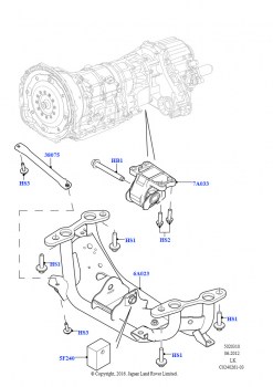 Опора коробки передач (Дизельный 3,0 V6)