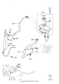 Система актив.стабилизатора устойч. (Бачок, Охладитель, 4.4L DOHC DITC V8 Diesel)