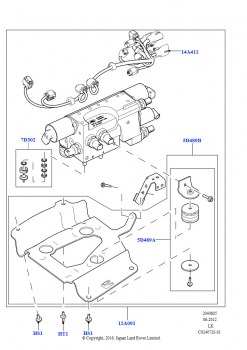 Система актив.стабилизатора устойч. (Блок клапанов, 5.0 бензиновый AJ133 DOHC CDA, С подвеской ACE, 4.4L DOHC DITC V8 Diesel, С подвеской ACE, 5.0L P AJ133 DOHC CDA S/C Enhanced, С