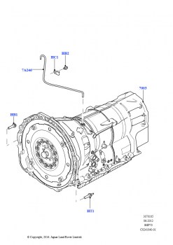 АКПП в сборе и привод спидометра (3.0L DOHC GDI SC V6 БЕНЗИНОВЫЙ, 8-ступенч.авто.кор.пер.ZF 8HP70 4WD, 5,0 л OHC SGDI SC V8 бензин - AJ133, 8-ступенч.авто.кор.пер.ZF 8HP70 4WD, 5,0