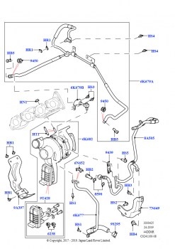 Турбокомпрессор (Правая сторона - Основной, 4.4L DOHC DITC V8 Diesel)