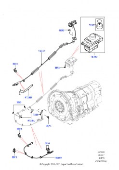Перекл.пер.-Автомат.кор.пер. (Пол, 3.0L DOHC GDI SC V6 БЕНЗИНОВЫЙ, 8-ступенч.авто.кор.пер.ZF 8HP70 4WD, 5,0 л OHC SGDI SC V8 бензин - AJ133, 8-ступенчат. АКПП ZF 8HP70 HEV 4WD, 4.4