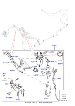 Топливные магистрали (Передний, 4.4L DOHC DITC V8 Diesel)