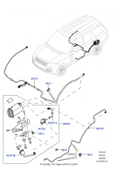 Топливные магистрали (Задний, 5,0 л OHC SGDI NA V8 бензин - AJ133, EU2)