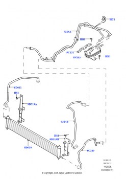 Охладитель топлива в сборе (4.4L DOHC DITC V8 Diesel)