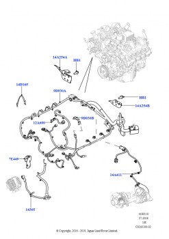 Электропр.на двигат.и перегородке (4.4L DOHC DITC V8 Diesel)