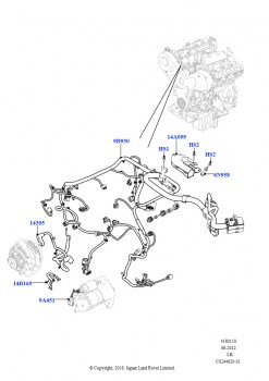 Электропр.на двигат.и перегородке (Дизель 3,0 л 24V DOHC V6 TC, 3,0 л 24 клап. V6 турбо дизель, станд. поток)