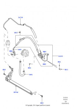 Пит.и возвр.шланги усил.рул.упр. (2.0L 16V TIVCT T/C 240PS бензиновый, RHD)