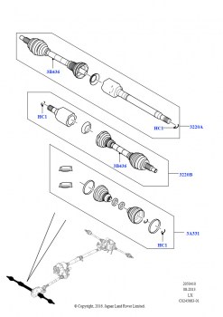 Передняя ведущая полуось (Приводной вал)
