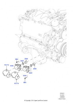 ТНВД, установл. на двигат. (Сборка на заводе в г. Солихалл, 3.0L DOHC GDI SC V6 БЕНЗИНОВЫЙ)