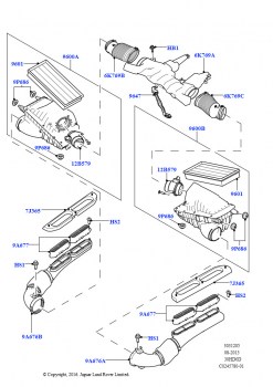 Воздушный фильтр (3.0L DOHC GDI SC V6 БЕНЗИНОВЫЙ)