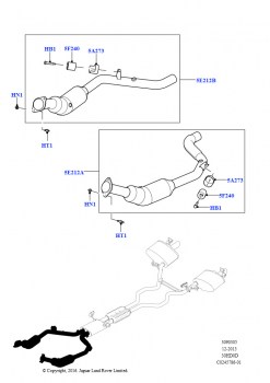 Система выпуска (Передняя секция, 3.0L DOHC GDI SC V6 БЕНЗИНОВЫЙ)