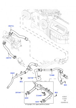 Шланги отопителя (Передний, 3.0L DOHC GDI SC V6 БЕНЗИНОВЫЙ)