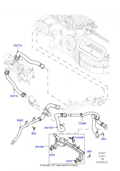 Шланги отопителя (Передний, 5,0 л OHC SGDI SC V8 бензин - AJ133)