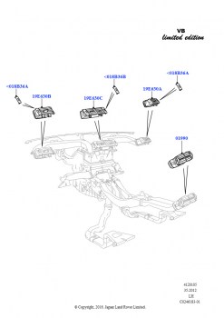 Возд.дефлект., жалюзи и воздуховоды (Наружные элементы, Victoria Beckham Limited Edition, Сборочный завод Хэйлвуд)