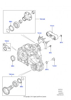 Элементы раздаточной коробки (8-ступенчатая АКПП ZF 8HP45, С 1-ступенчатой раздаточн.коробкой, 8-ступенч.авто.кор.пер.ZF 8HP70 4WD, С 1-ступенчатой раздаточн.коробкой)